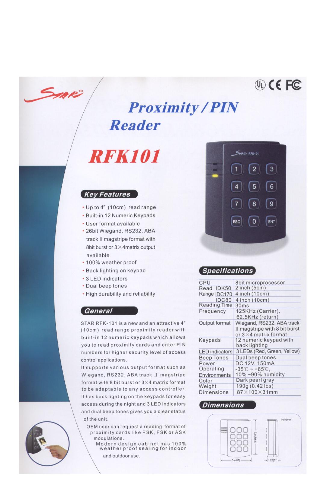 Automation Barrier S-328 Specification